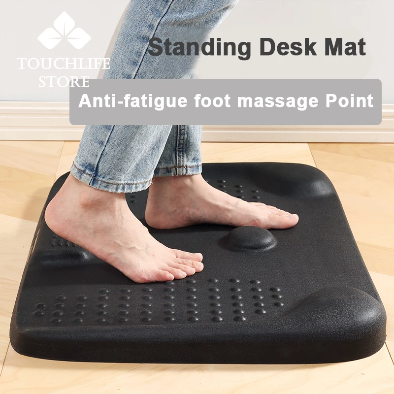 Standing Office Anti fatigue Elastic Foot Mat Massage Stress Relief Floor Mat PU Waterproof Non