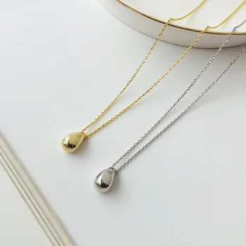 

Genuine 925 Sterling Silver Teardrop Pendant Necklace Dainty Waterdrop Necklaces for Women Gifts for Wife Daughter Girlfriend