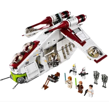 

05041 Star Wars on Toy Republic Gunship Set StarWars Compatible with Lepining 75021 Children's Ship Educational Blocks Toys