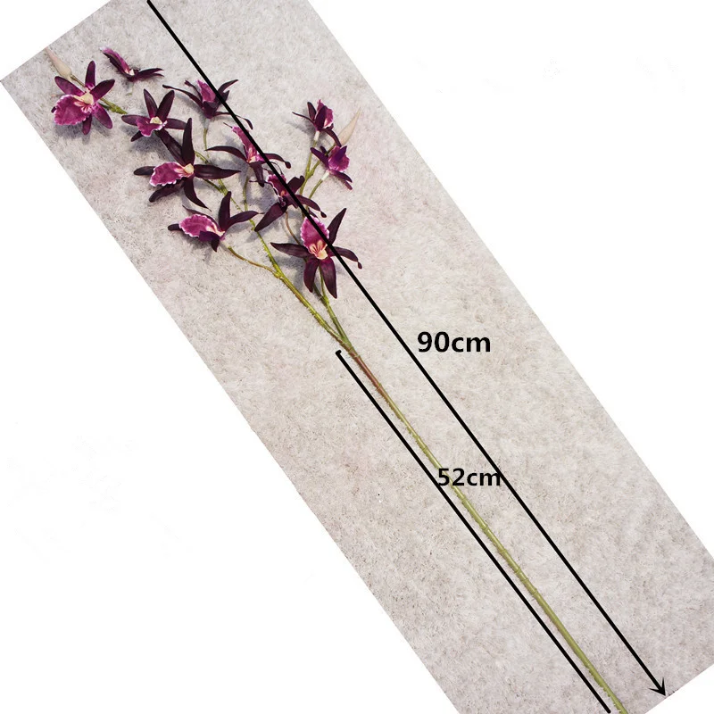 1Pcs Fake Orchids Long Branch Artificial Flowers Butterfly Orchid For Christmas Home Wedding Decorations Simulation Plant JH143 (2)