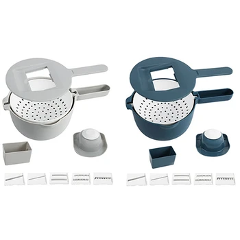 

Multifunctional Manual Vegetable Cutter Double Drain Vegetable Cutter Vegetable Cutter Shredder Free Peeler Kitchen Tool