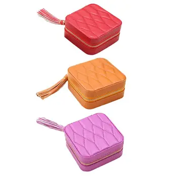 

3 Color Small Travel Jewelry Box, Travel Mini Organizer Portable Display Storage Box