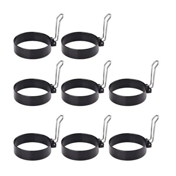 

8 Pcs Egg Ring Round Pancake Making Mold,Non-Stick Round Shaper Egg Ring Mold,Home Kitchen Cooking Tool,Egg Making Mold