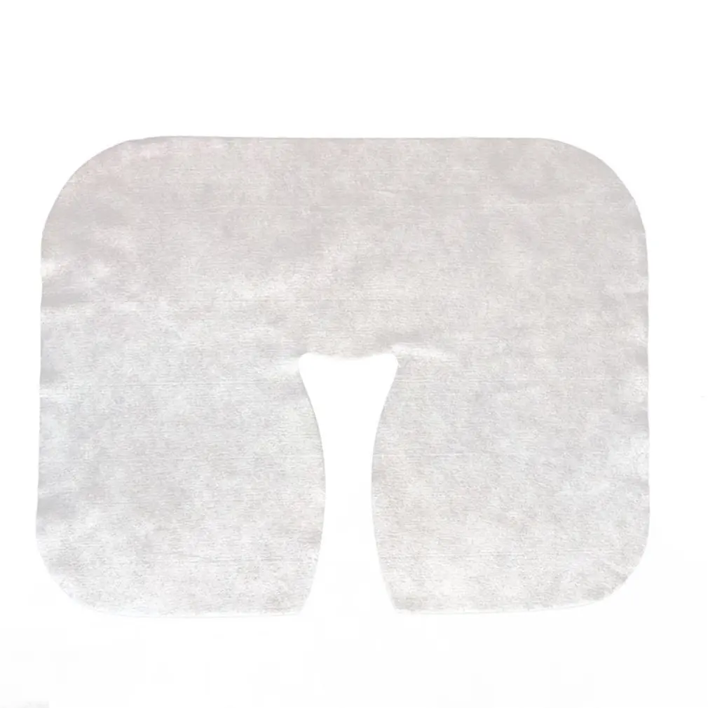 100Pcs Disposable Head Cushion Towel Massage Special Towel Non-woven Beauty Bedside Pillow Massage Table Face Cradle Cover - Цвет: Белый
