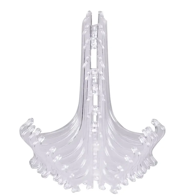 Transparent 25 CM Пластиковый Мольберт Стенд Дисплей Стенд Держатели для тарелок для фото блюдо искусство шт сертификаты табло - Цвет: Transparent 25 CM