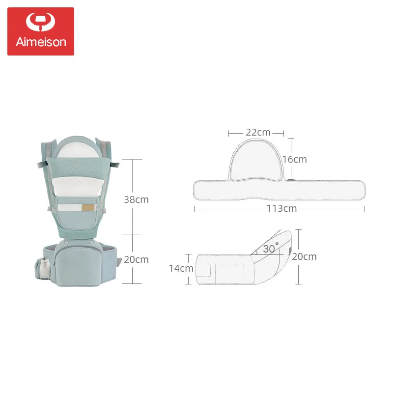Ergonomic Baby Carrier Backpack With Hipseat For Newborn Multi-function Infant Sling Wrap Waist Stool AYD007