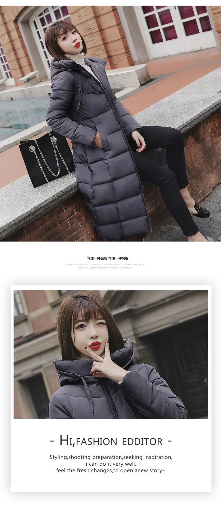 HAYBLST бренд Eiderdown пальто женское новая зимняя куртка размера плюс 6XL корейский стиль парки Элегантная Модная длинная одежда плотная