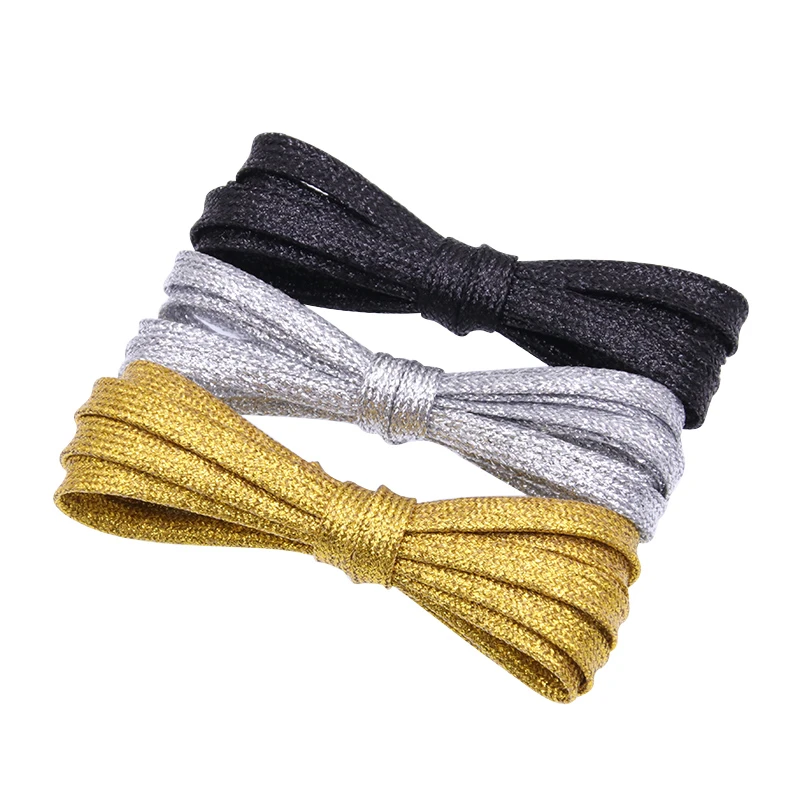Golden Metallic Shoelaces Luxury Stunt Empire