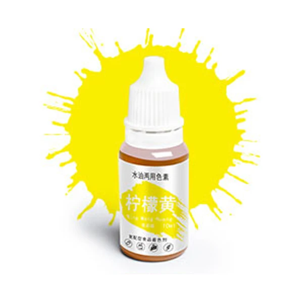 lemon yellow Красители для изготовления мыла набор красителей набор жидкостей съедобные красители для Пластилин «сделай сам» водное масло двойного назначения LKS99 - Цвет: lemon yellow