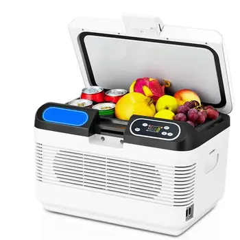

12L White Refrigeration Car Refrigerator Cold and Warm Car Home Dual Double Cooling 220V AC / 12V DC