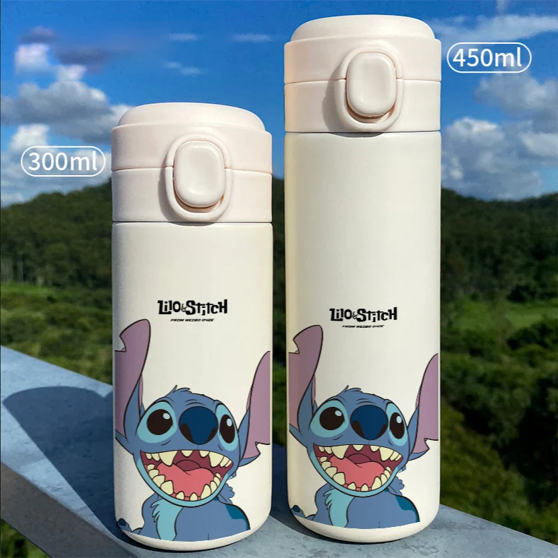 Disney Cup Stitch Thermos Bottle Childen Cartoon Water Cups 304