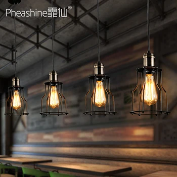 

Loft retro industrial decoration restaurant bar modern minimalist bar chandelier lamps