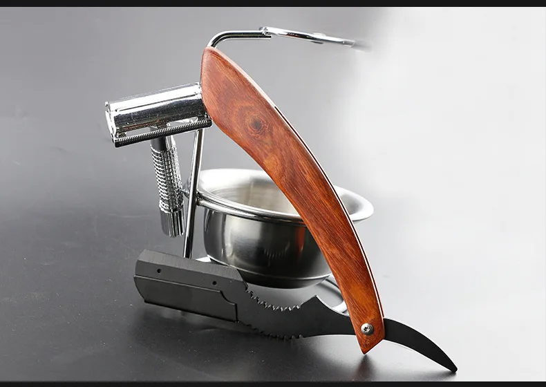 Hair Razor Blades Holder Men's Stainless Steel Razor Holder Vintage Folding Razor For Blade Face Eyebrow Shaving G1105