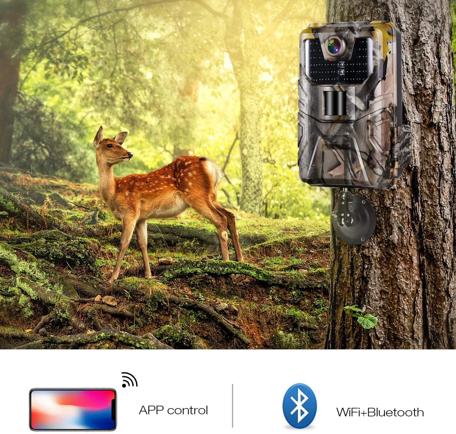 Wifi Hunting Cameras 940nm APP Surveillance Wireless Bluetooth Control Wifi900 1296P Night Vision Wildlife Photo Traps Camera hunting trail camera trail camera