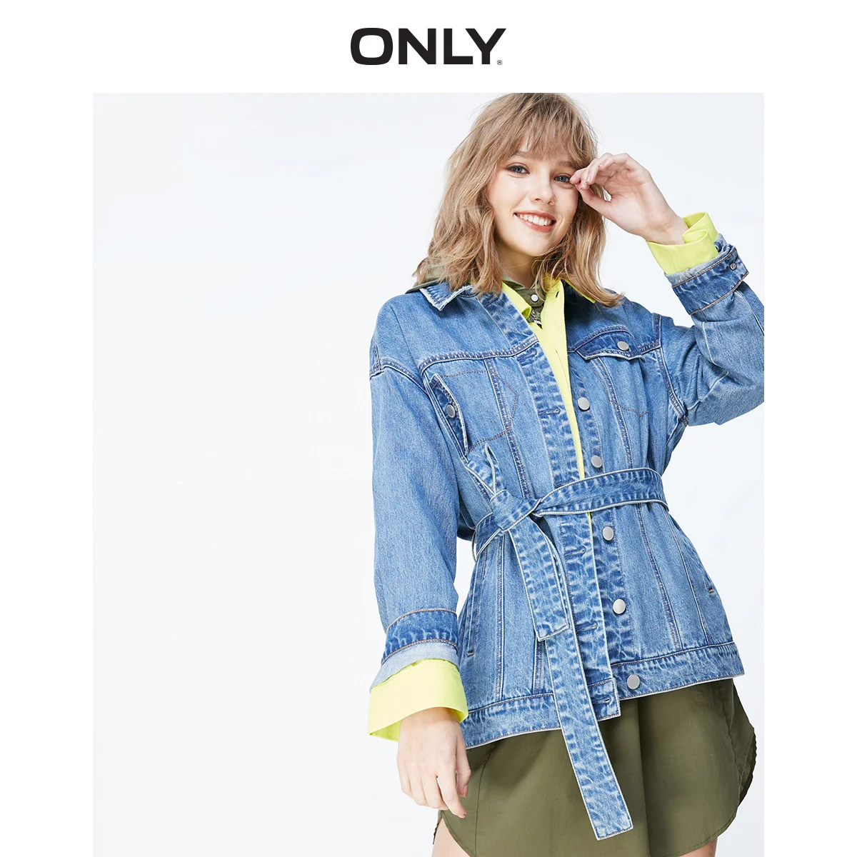Только Женская осень новая модная Повседневная джинсовая куртка | 119354538