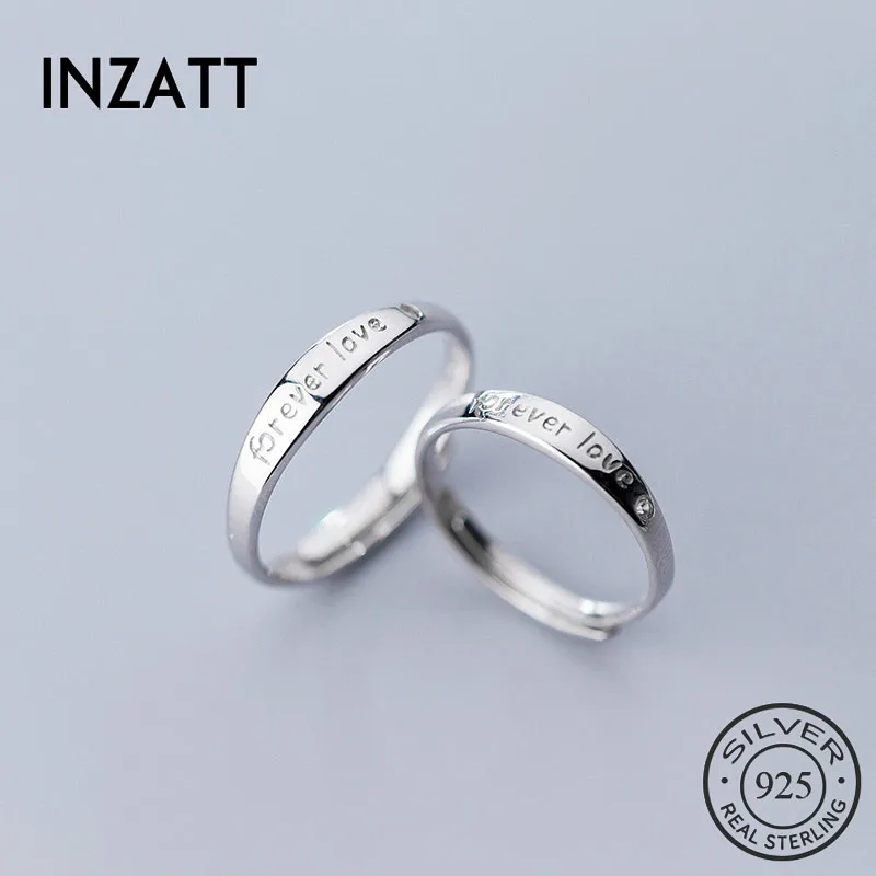 INZATT Настоящее серебро 925 проба круглое кольцо вечной любви для модных женщин