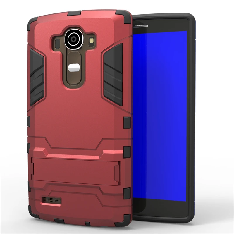 Red Yuhashi противоударный жесткий чехол-подставка для LG G4, защитный чехол-накладка для телефона, чехол-бампер для LG G4 - Цвет: Red