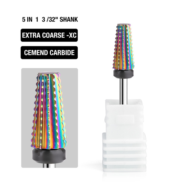 Dmoley Tungsten Carbide Nail Drill Bit Milling Cutter For Manicure Pedicure Nail Files Buffer Nail Art Equipment Accessory Tools