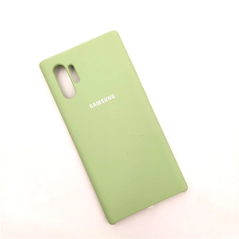 green Чехол для samsung note10 plus, чехол для note10 pro, силиконовый чехол, шелковистая мягкая отделка, задняя защитная крышка для galaxy note 10 note10 - Цвет: green
