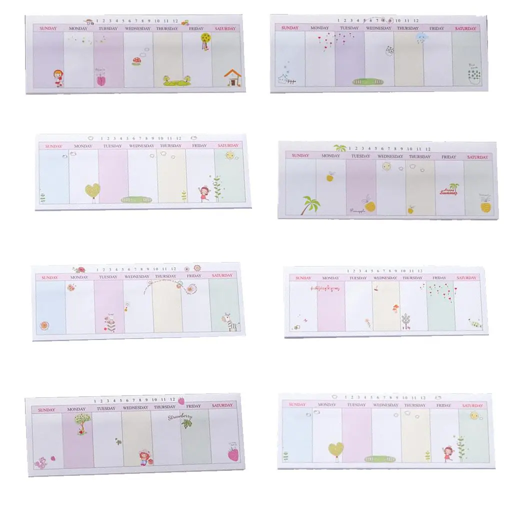 Unique Cartoon Design Memo Pad Bookmarks Notes Index Posted It Weekly Planner Stationery School Supplies
