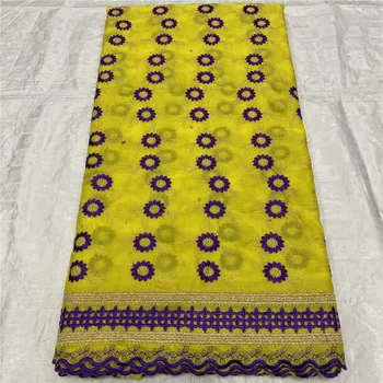 

African cotton Lace Fabric 2020 5yards Swiss Voile Lace In Switzerland African Lace Materials African Dresses L66-387