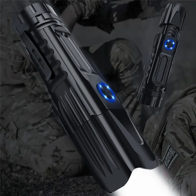 XHP90 LED Flashlight Zoomable USB Rechargeable 26650 Flashlight Torch 5 Modes linterna led recargable de alta potencia  #3N27 (22)