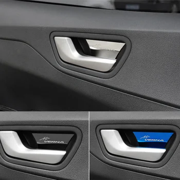 

Car Interior Door Handle Ornament for Hyundai Verna Stainless Steel Accessories 4pcs