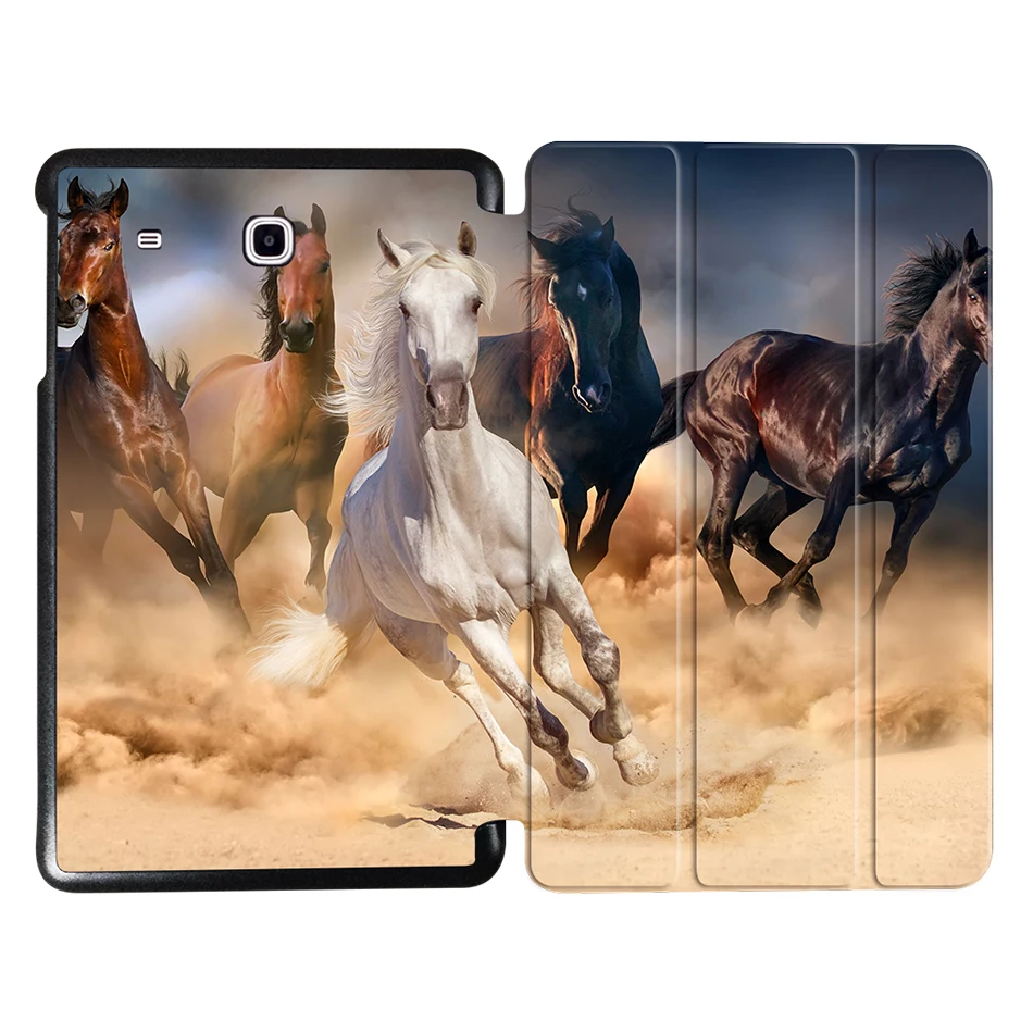 MTT чехол для планшета для samsung Galaxy Tab E 9,6 дюймов T560 T561 T565 T567V Тонкий чехол из искусственной кожи с трехслойной магнитной подставкой - Цвет: SS01