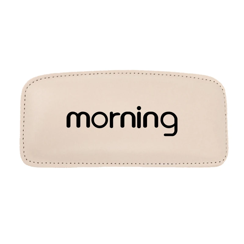 Высокое качество кожа ноги подушки наколенники для KIA Morning аксессуары двери автомобиля Arm pad - Название цвета: BEIGE black 1pcs
