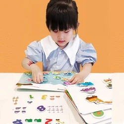 Iluminação livro silencioso educação precoce ensino cognitivo ajuda a concentração infantil brinquedos educativos rasgar e colar livros