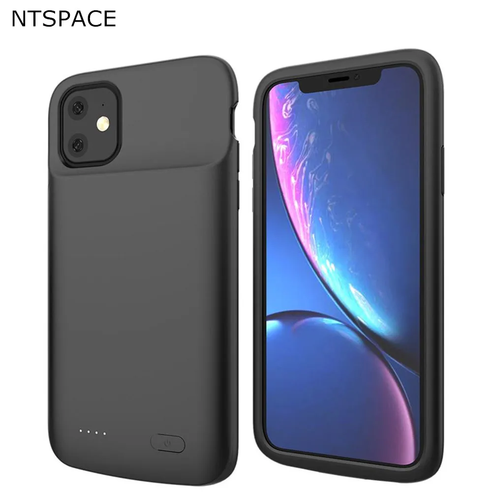 Чехлы для аккумуляторов для iPhone 11 power Case экстенал батарея power Bank жидкие силиконовые противоударные чехлы Чехол для