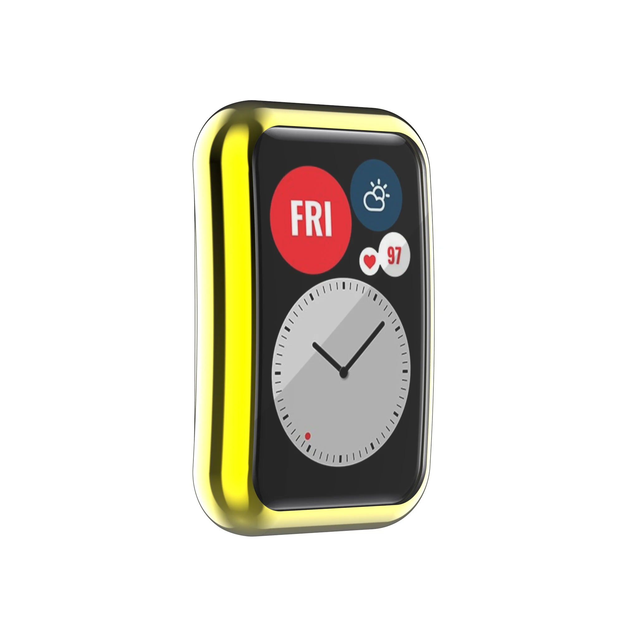 TPU Soft Protective Cover For Huawei Watch Fit Case Full Screen Protector Shell Bumper Plated Classic Cases For Huawei Watch Fit