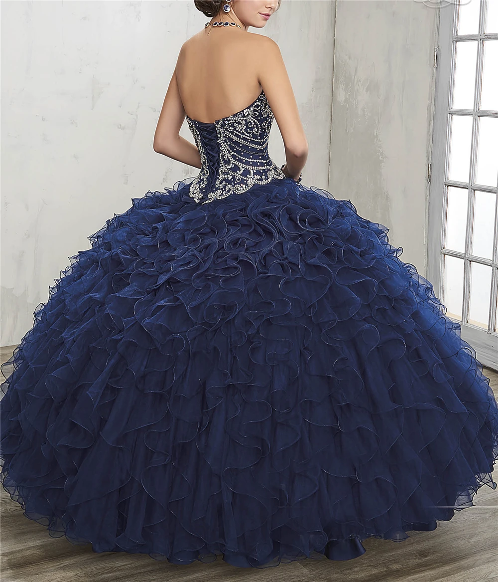 Темно-синее платье Vestido Robe De BalL; милое 16 платье с пиджаком с милым вырезом; vestido de 15 anos vestidos de quinceaneras