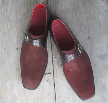 

High Quality New Fashion Men Suede Leather Buckle shoe Male Casual Classic Trendy Low Heel Loafers Shoes Zapatos De Hombre TV594