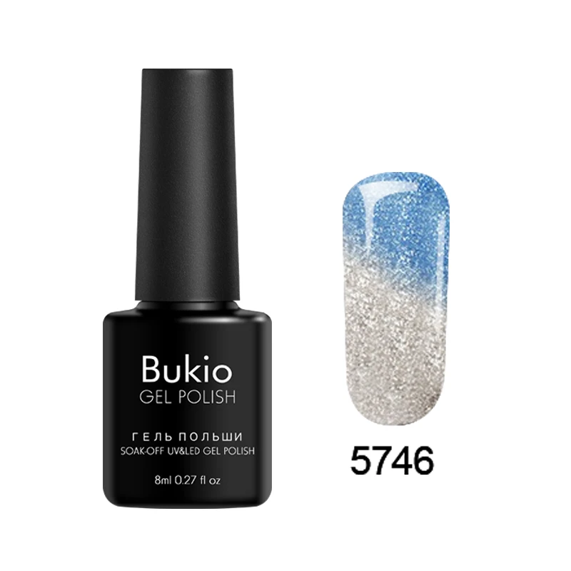 5746 Bukio хамелеон, изменяющийся от температуры гель лак для ногтей 8 мл французская эмаль полуперманентный Лаки Лайк для дизайна ногтей маникюр - Color: 5746