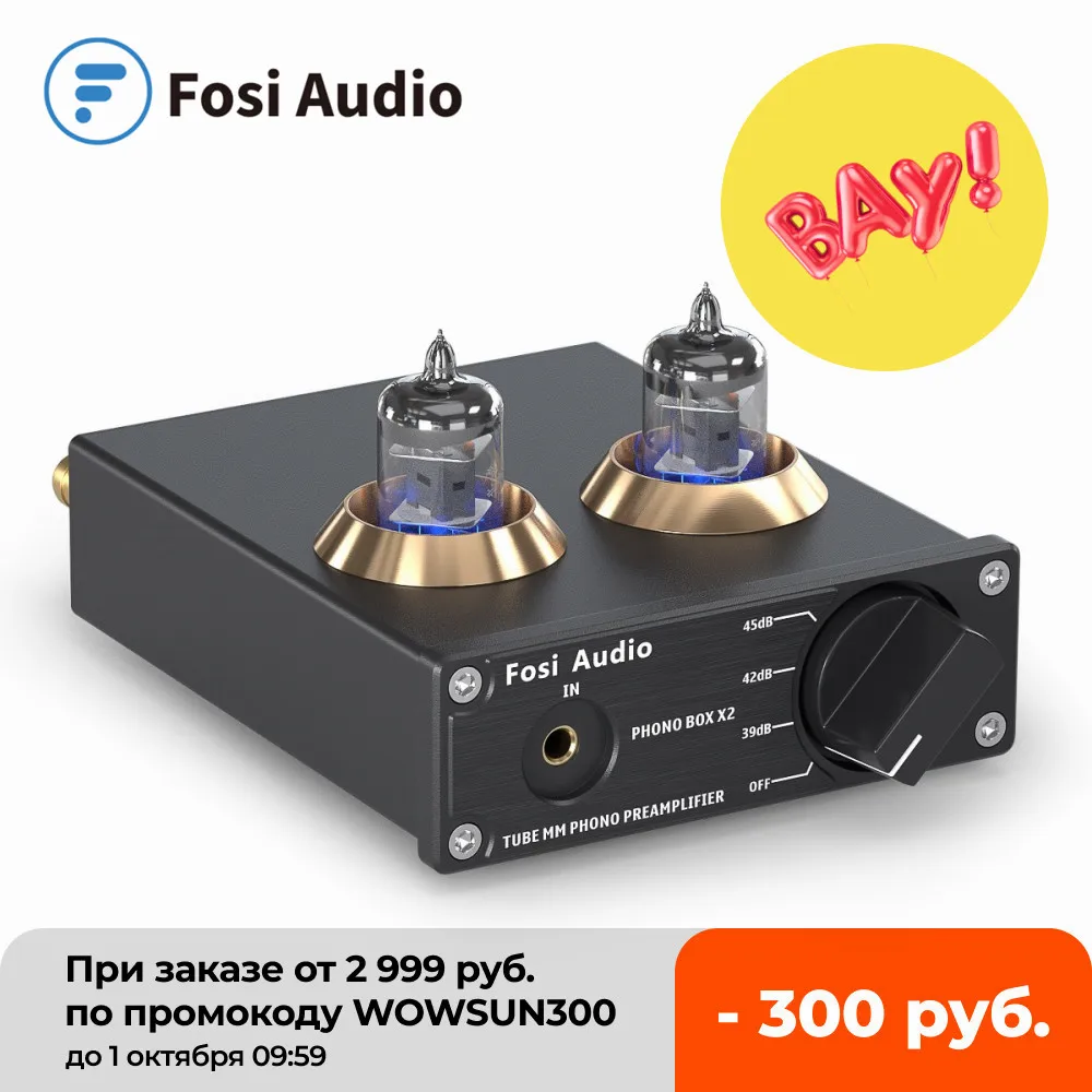 Fosi Audio Phono Preamp for Turntable Phonograph Preamplifier Mini Stereo HiFi Vacuum Tube Amplifier Box X2 For DIY |