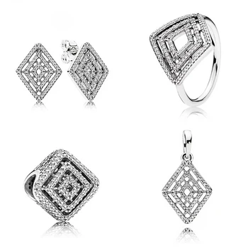 

NEW Cascading Glamour Spacer Beads 100% 925 Sterling Silver Clear Cz Charm for Jewelry Making Fit Bracelets Diy Fine Jewelry