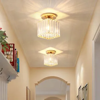 

Nordic Creative Balcony Aisle Ceiling Lamp Luxury Crystal Bedroom Dining Room Kitchen Ceiling Lights Simple Study Bathrom Lights