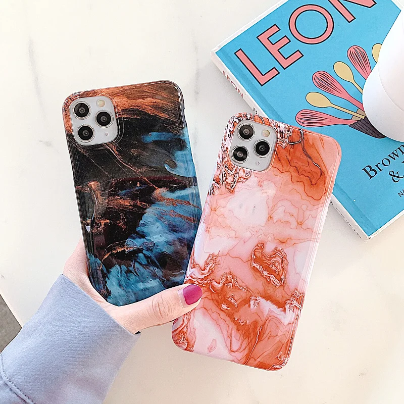 Модный мраморный ударопрочный чехол для телефона iphone 11 Pro max XS MAX XR X 7 8 Plus Мягкая