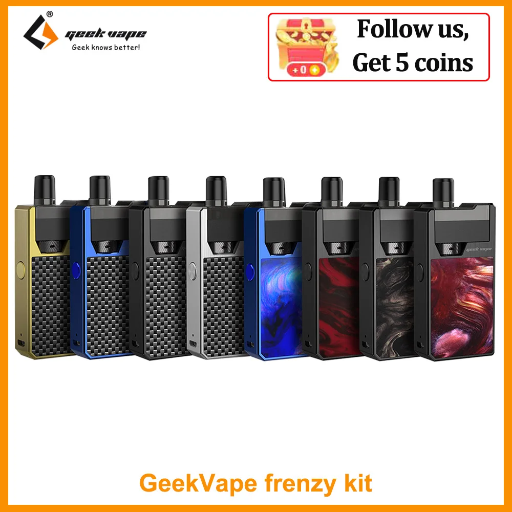 Распродажа оригинальный комплект электронной сигареты Geekvape Frenzy Pod System 950 мАч
