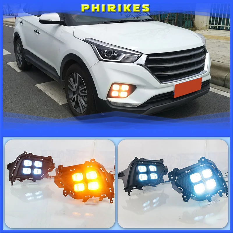 

Дневные ходовые огни для Hyundai Creta IX25, 2017, 2018 светодиодный 2 шт.