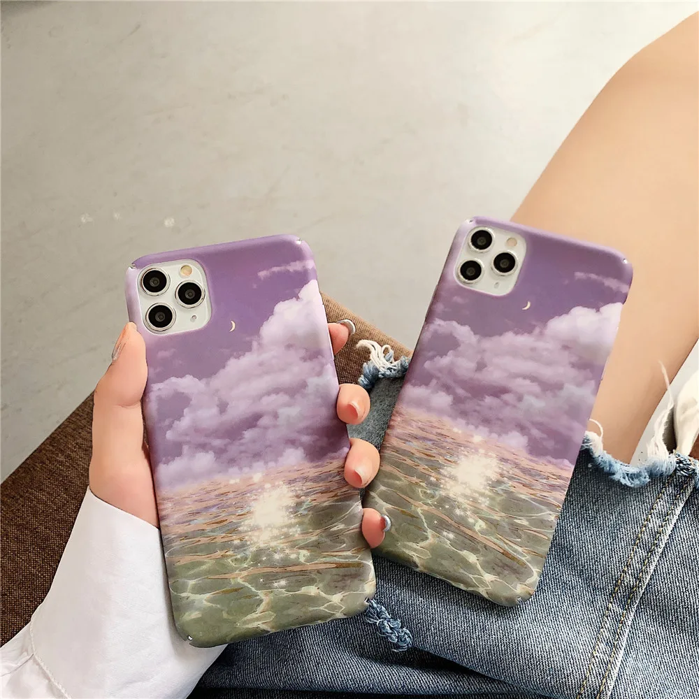 Чехол для телефона Lovely Sky Cloud Moon Xiaomi 6x8 9 Se 10 Lite CC9 Жесткий пластиковый Redmi Note7 8 K20 K30 Pro