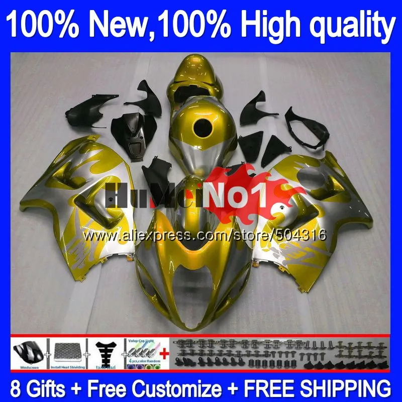 Hayabusa для SUZUKI GSX-R1300 1996 1997 1998 99 00 01 золотого, серебряного цвета 27MC. 197 GSXR 1300 GSXR1300 96 97 98 1999 2000 2001 обтекатели