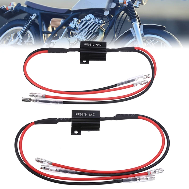 For ATV Scooter Quald Motorbike 2PCS Resistance Power Resistor Load Resistor LED Mini Turn Signal Decoder 25Watt 6.8Ohm Mayitr