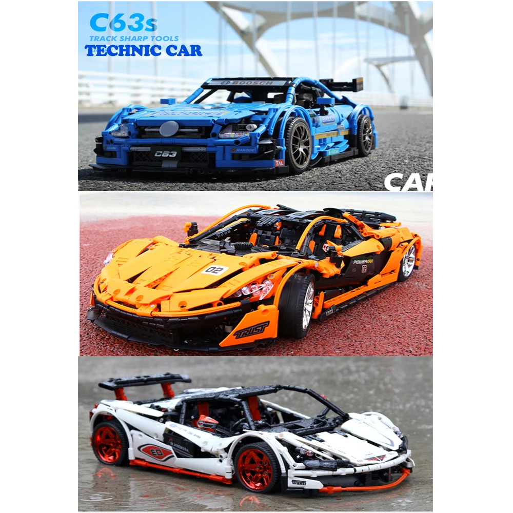 Lepinblocks RC technic автомобильные строительные блоки AMG C63 20087 legoset 13090 13067 набор моделей