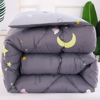 

Thicken Winter Comforter Camo Fleece Quilt Ab Side Patchwork Quilts New Home Textile Quilt 1-4Kg weight Soft And Warm Bed Duvet