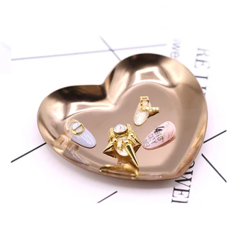 

1pc Metal Storage Trays Gold Silver Jewelry Rhinestone Nails Tips Nail Convenient Storage Holder Nail Accessory Manicure
