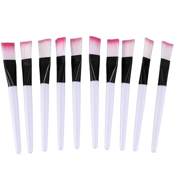 

10 pcs Pink brush White Bar Facial Mask Brush Skin Care Makeup Tools