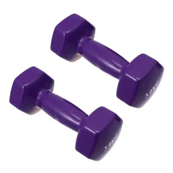 

2PCS Plastic Dipping Cast Iron Dumbbells Non-Slip Fitness Dumbbells Hand Weights Fitness Equipment Unisex Gym Dumbbell 3KG