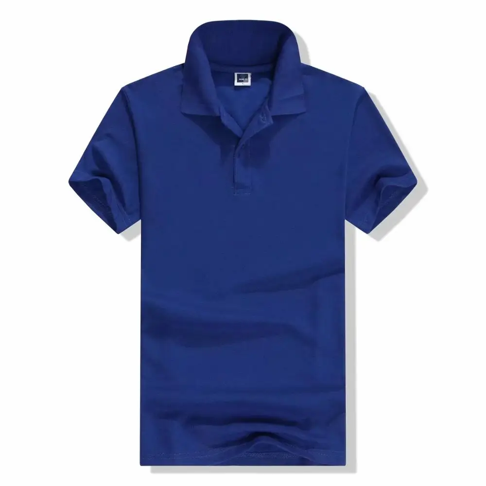 Royal blue Летняя Повседневная Новинка, брендовая мужская рубашка поло, высокое качество, унисекс, короткий рукав, рубашки на заказ, поло с вашим логотипом или дизайном, кроп-топы - Цвет: Royal blue
